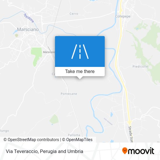 Via Teveraccio map