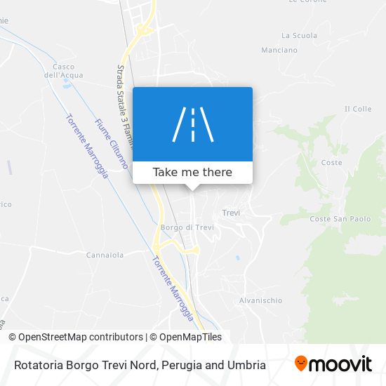 Rotatoria Borgo Trevi Nord map