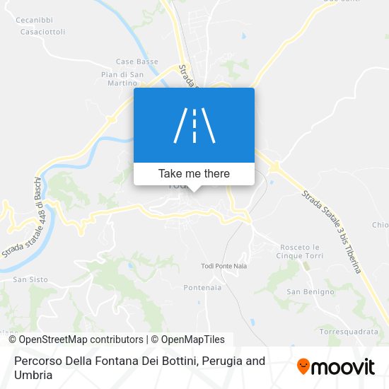Percorso Della Fontana Dei Bottini map