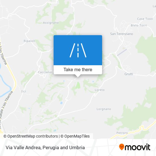 Via Valle Andrea map