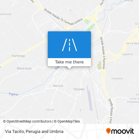 Via Tacito map