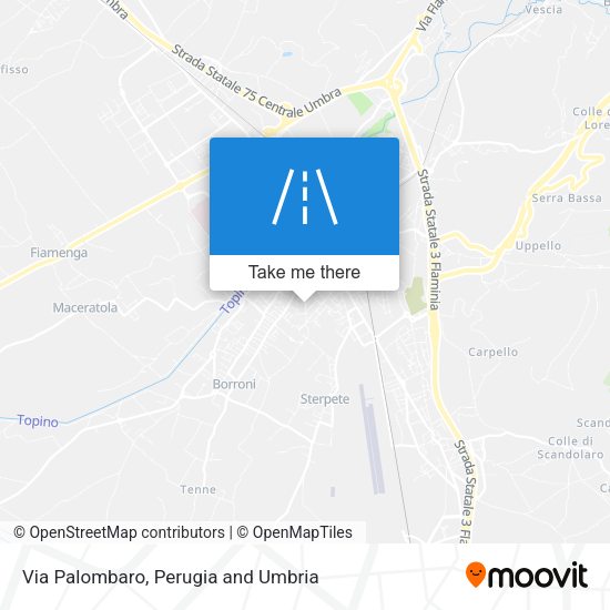 Via Palombaro map