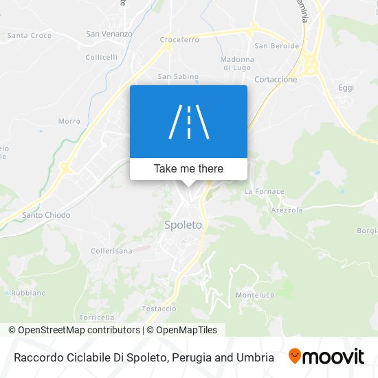 Raccordo Ciclabile Di Spoleto map