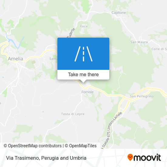 Via Trasimeno map