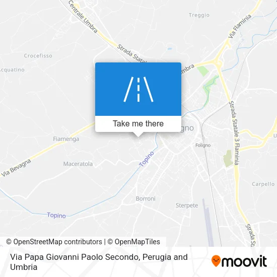 Via Papa Giovanni Paolo Secondo map