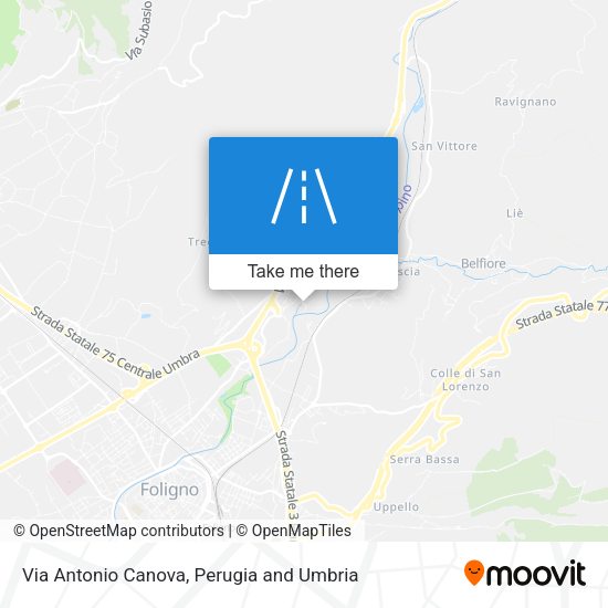 Via Antonio Canova map