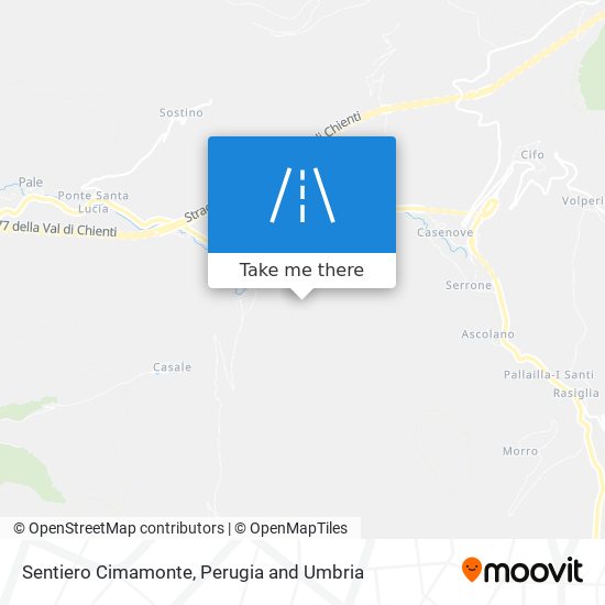 Sentiero Cimamonte map