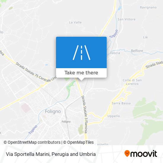 Via Sportella Marini map