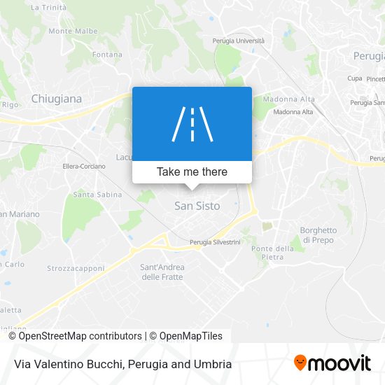 Via Valentino Bucchi map