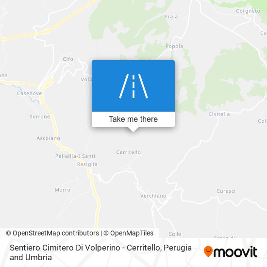 Sentiero Cimitero Di Volperino - Cerritello map