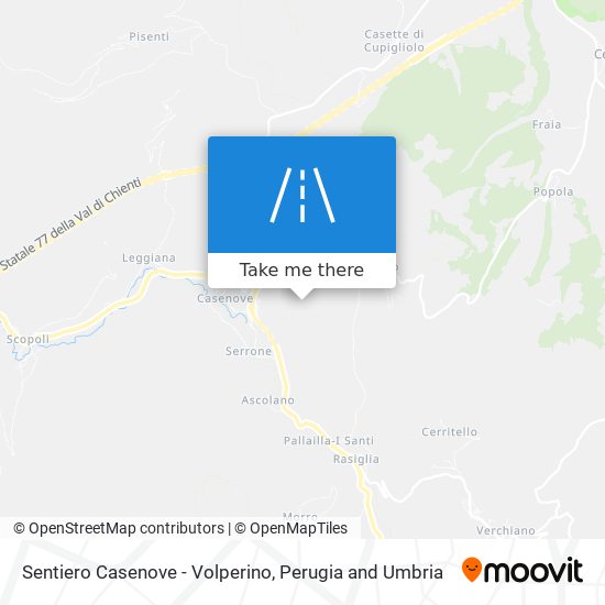 Sentiero Casenove - Volperino map