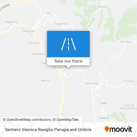 Sentiero Veonica Rasiglia map