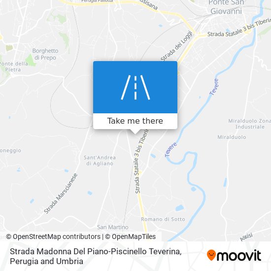 Strada Madonna Del Piano-Piscinello Teverina map