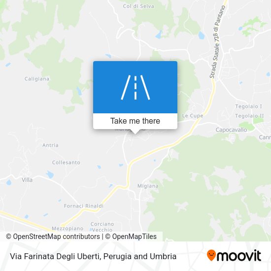 Via Farinata Degli Uberti map