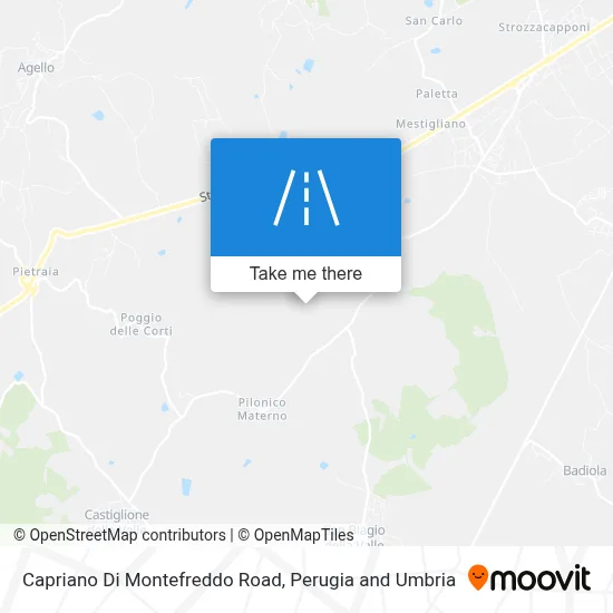Capriano Di Montefreddo Road map
