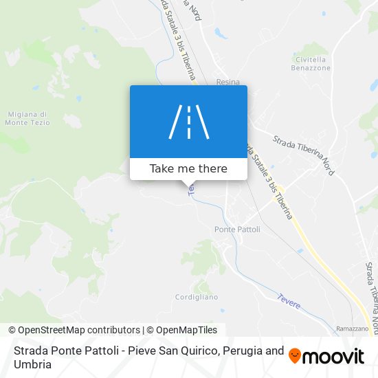 Strada Ponte Pattoli - Pieve San Quirico map