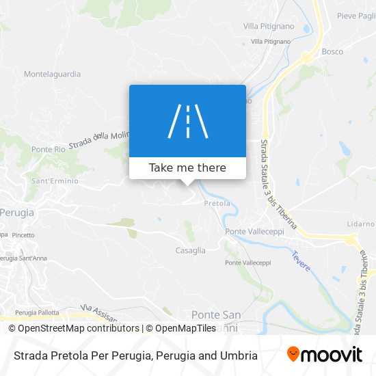 Strada Pretola Per Perugia map