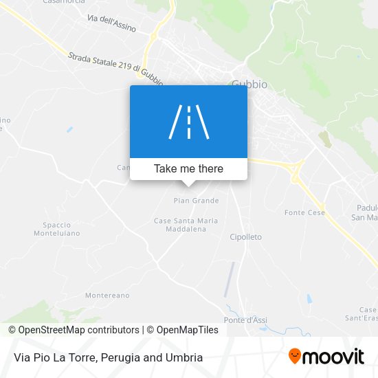 Via Pio La Torre map