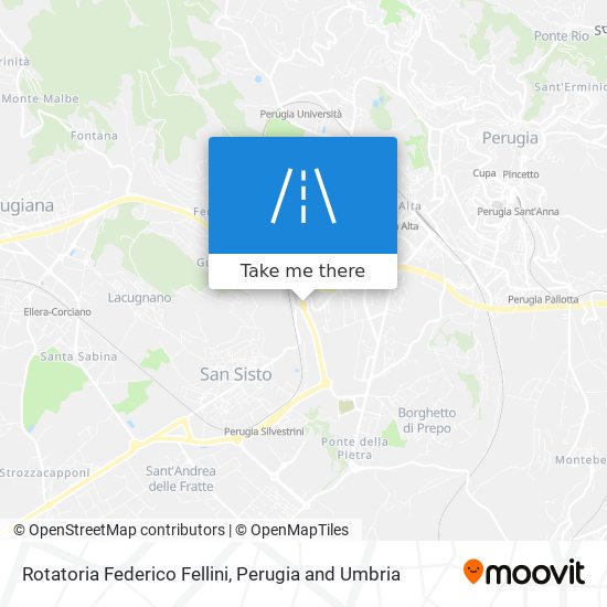 Rotatoria Federico Fellini map