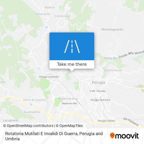 Rotatoria Mutilati E Invalidi Di Guerra map