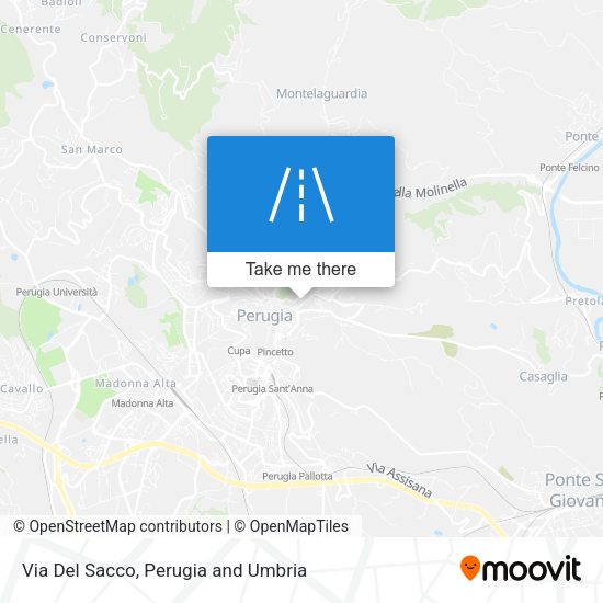 Via Del Sacco map