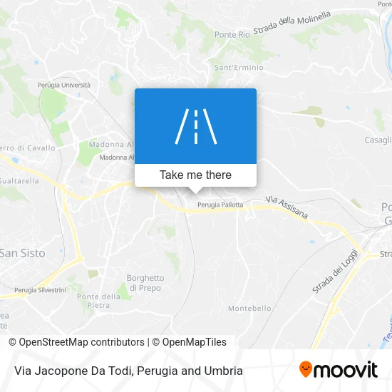 Via Jacopone Da Todi map