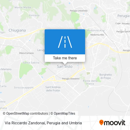 Via Riccardo Zandonai map