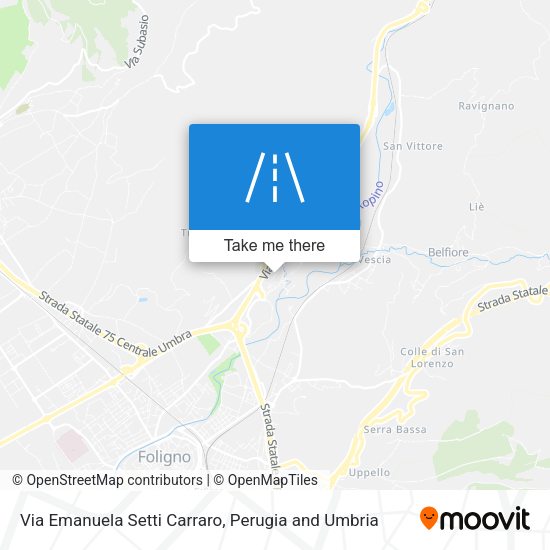 Via Emanuela Setti Carraro map