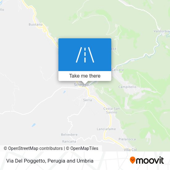 Via Del Poggetto map