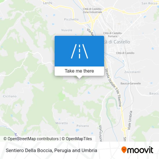 Sentiero Della Boccia map
