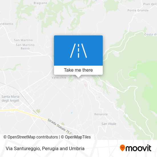 Via Santureggio map