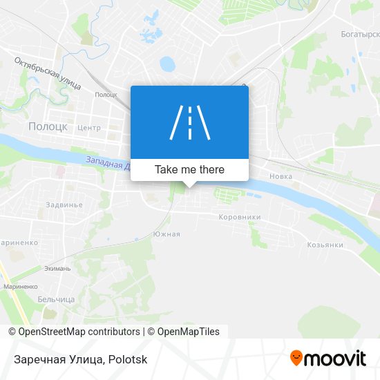 Заречная Улица map