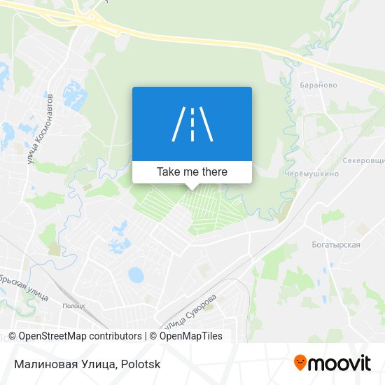 Малиновая Улица map