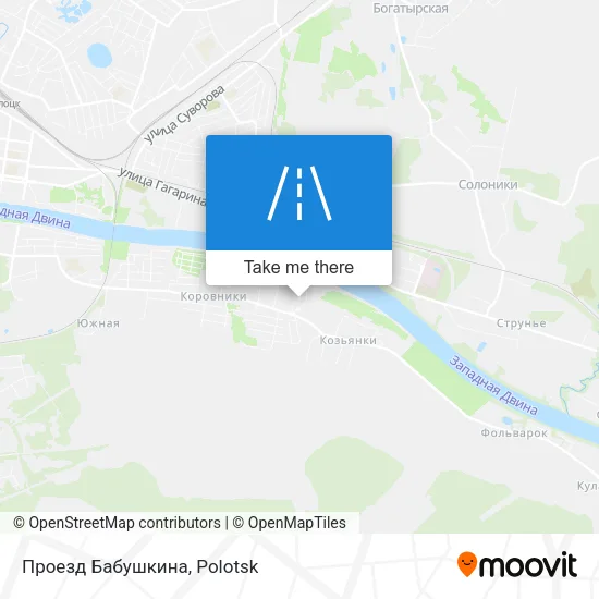 Проезд Бабушкина map