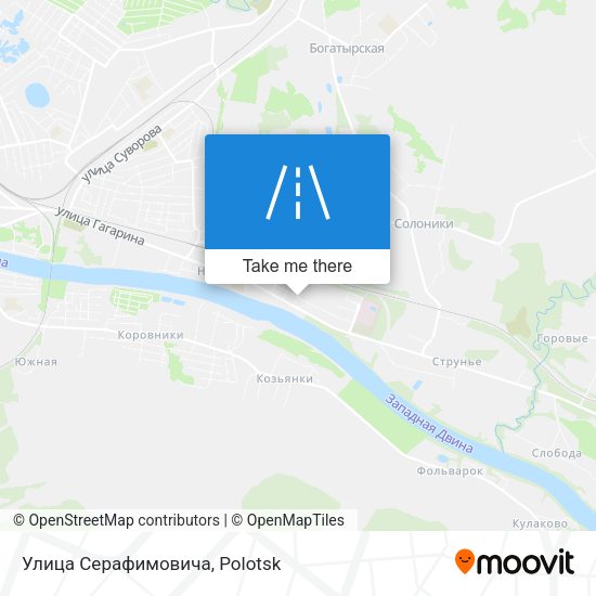 Улица Серафимовича map