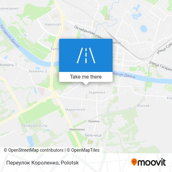 Переулок Короленко map