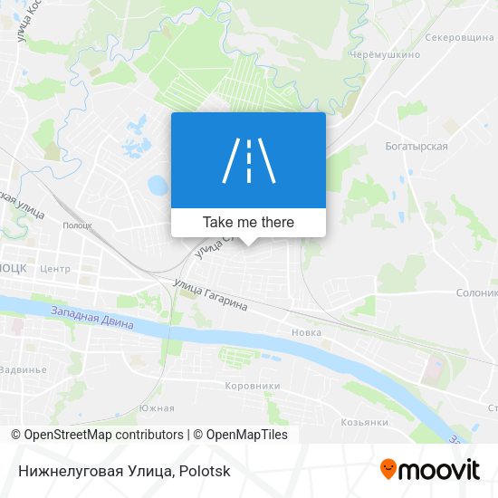 Нижнелуговая Улица map