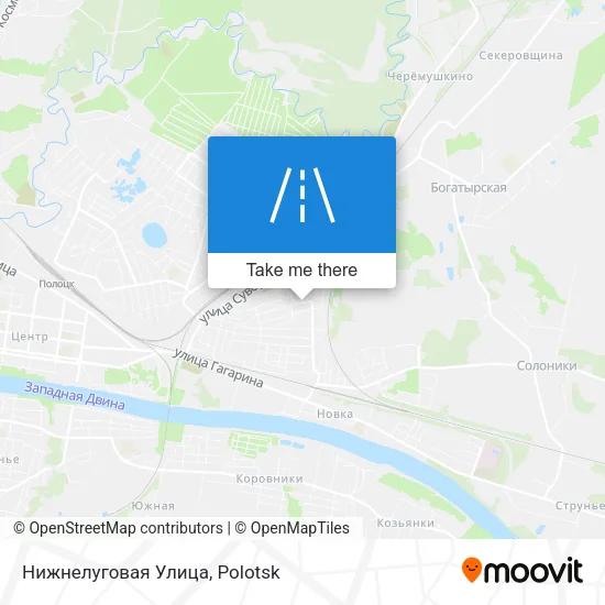 Нижнелуговая Улица map