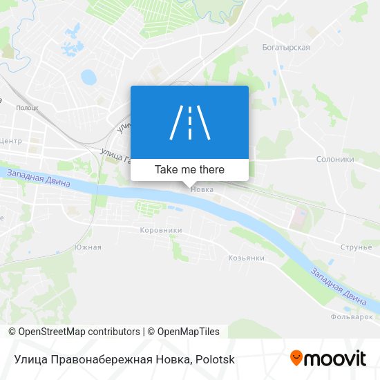 Улица Правонабережная Новка map