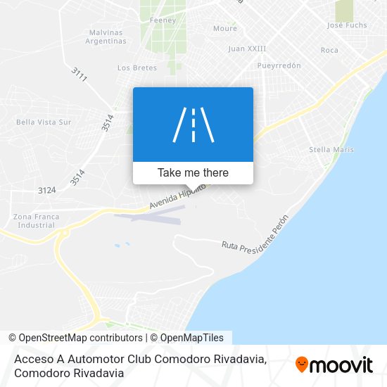 Acceso A Automotor Club Comodoro Rivadavia map