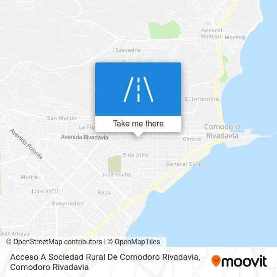 Acceso A Sociedad Rural De Comodoro Rivadavia map