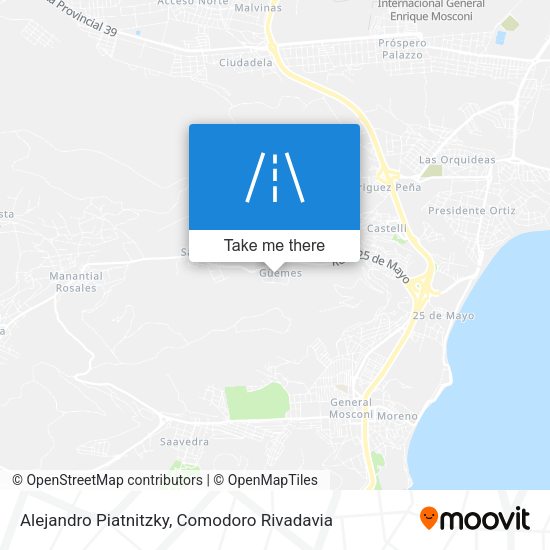 Mapa de Alejandro Piatnitzky