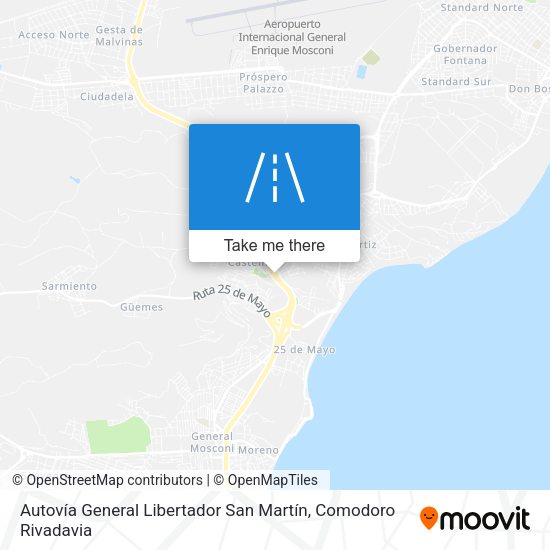 Autovía General Libertador San Martín map