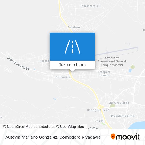 Autovía Mariano González map