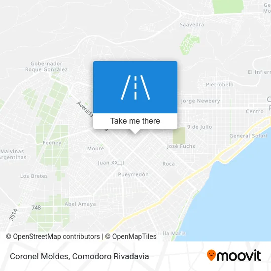 Coronel Moldes map