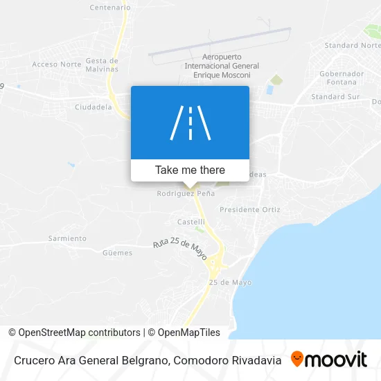 Crucero Ara General Belgrano map