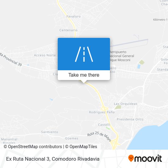 Mapa de Ex Ruta Nacional 3