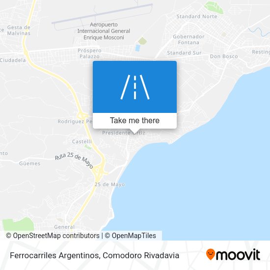 Ferrocarriles Argentinos map
