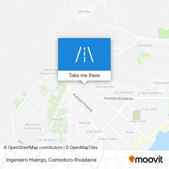 Mapa de Ingeniero Huergo