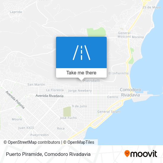 Puerto Piramíde map